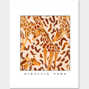 Giraffic Park Fun Abstract Animal Print Posters and Art